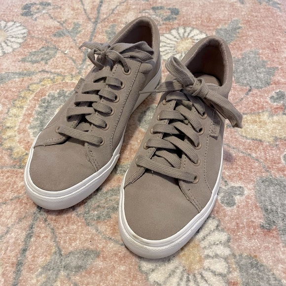 Taupe Lace Up Keds - Picture 1 of 4